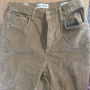 Corduroy light tan pants denim forum arlo straight high rise size 28